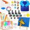 Acrylic Paint Set for Kids, Non Toxic Kids Painting Set with Tabletop Easel, Acrylic Paints